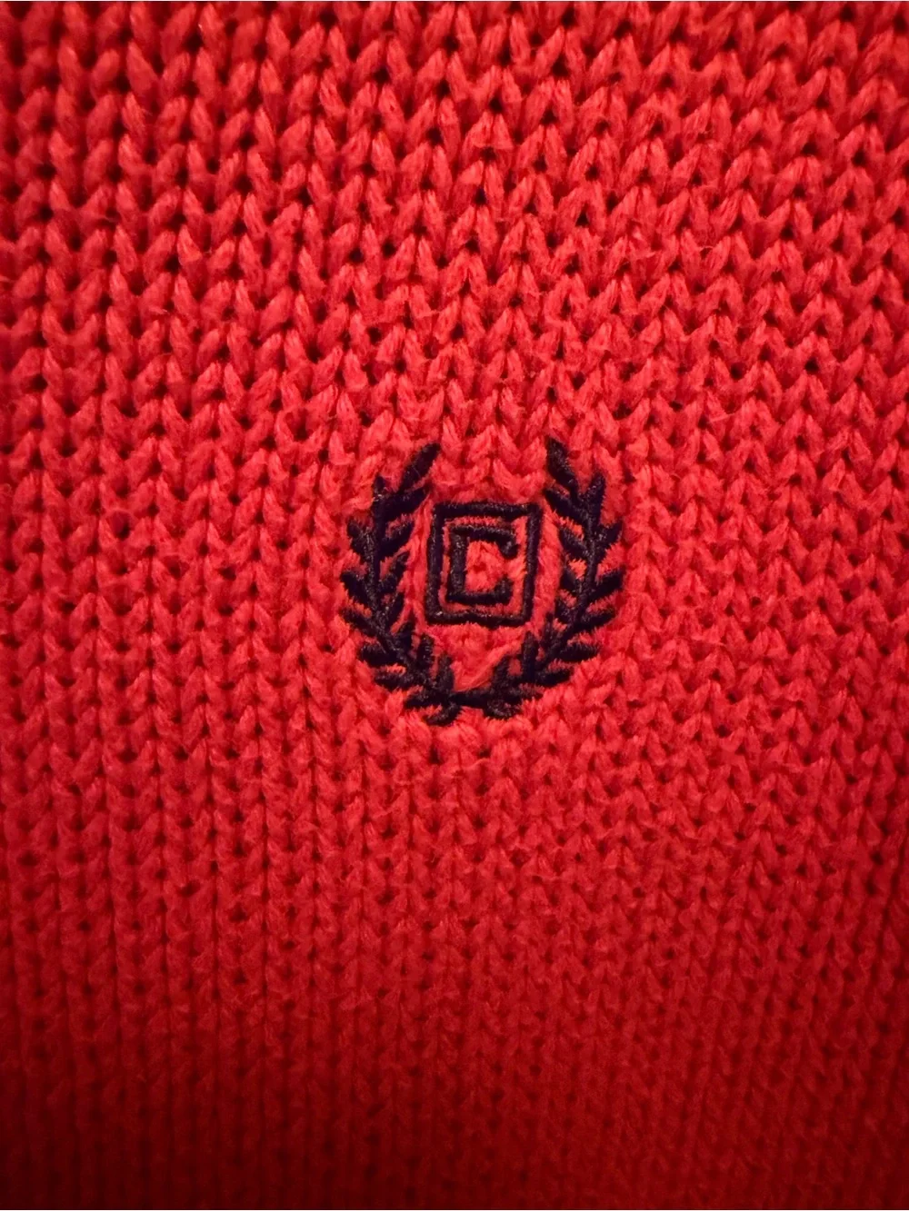 Chaps Men’s Bright Orange Half-Zip Mock Neck Sweater